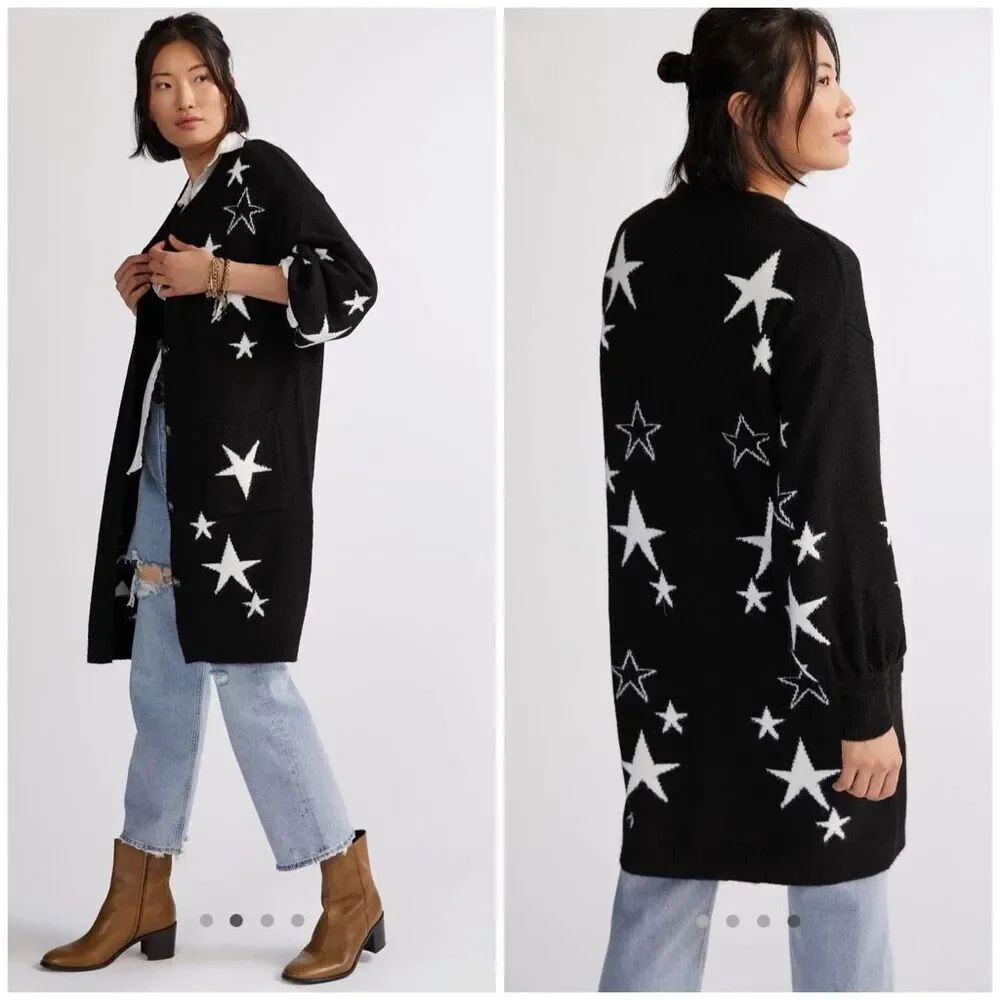 Anthropologie Stars Longline Cardigan Size XS